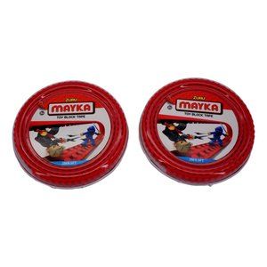Mayka Toy Block Tape Set of 2 Red, 2 Stud 2M/6.5 f